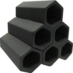 Reje rør sekskantet 9x8x7,5cm sort